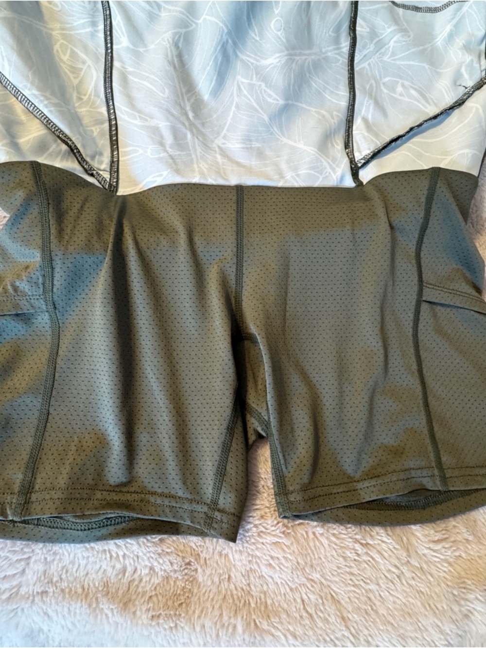 Title Nine Diamalete Skort Dusty Green Tropical Olive Leaf Skirt Shorts 4 6 S - Picture 6 of 13